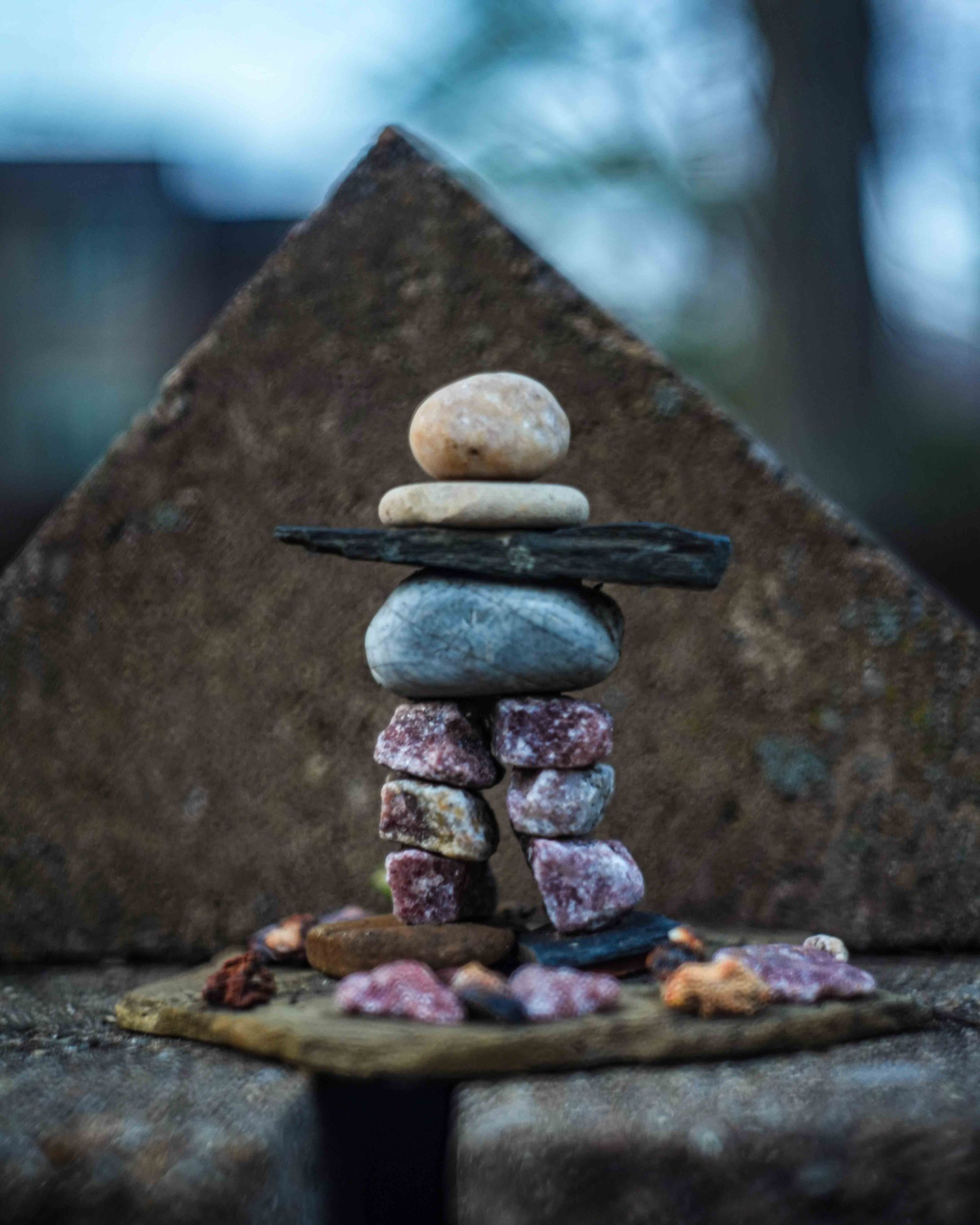 A pile of tiny rocks set as human - Week 13 from Kelly Richey's creative journey.