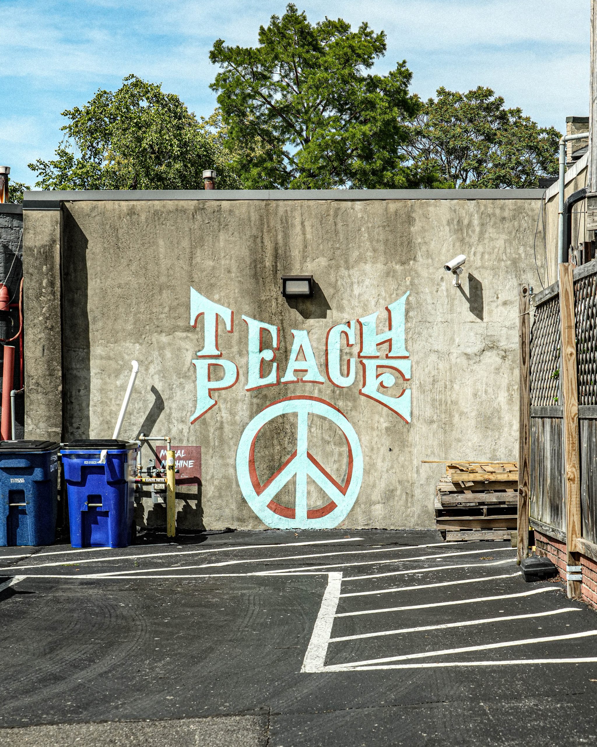 A Musician's Creative Journey: Week 22 – Blank Stares and Sanctuary 1 A Musician's Creative Journey Week 22 - a mural with teach peace on the wall