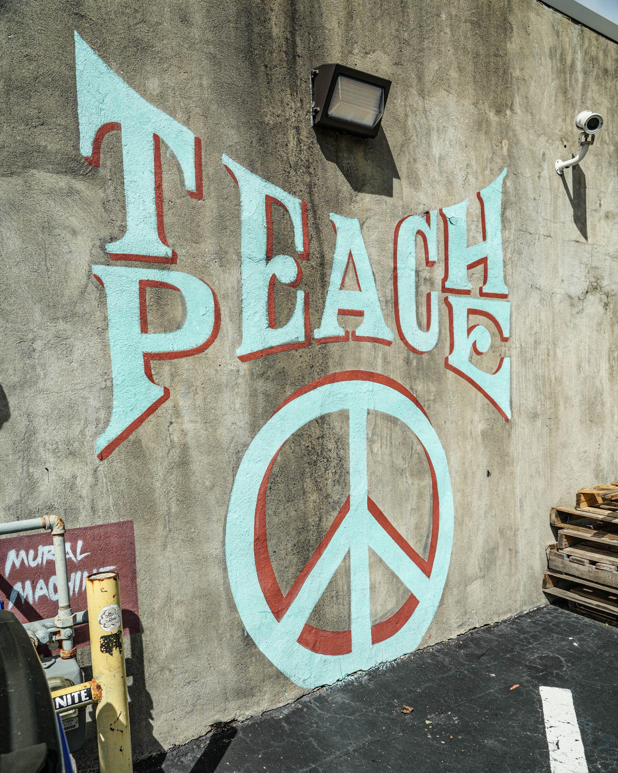 A Musician's Creative Journey Week 22 - a mural with teach peace on the wall